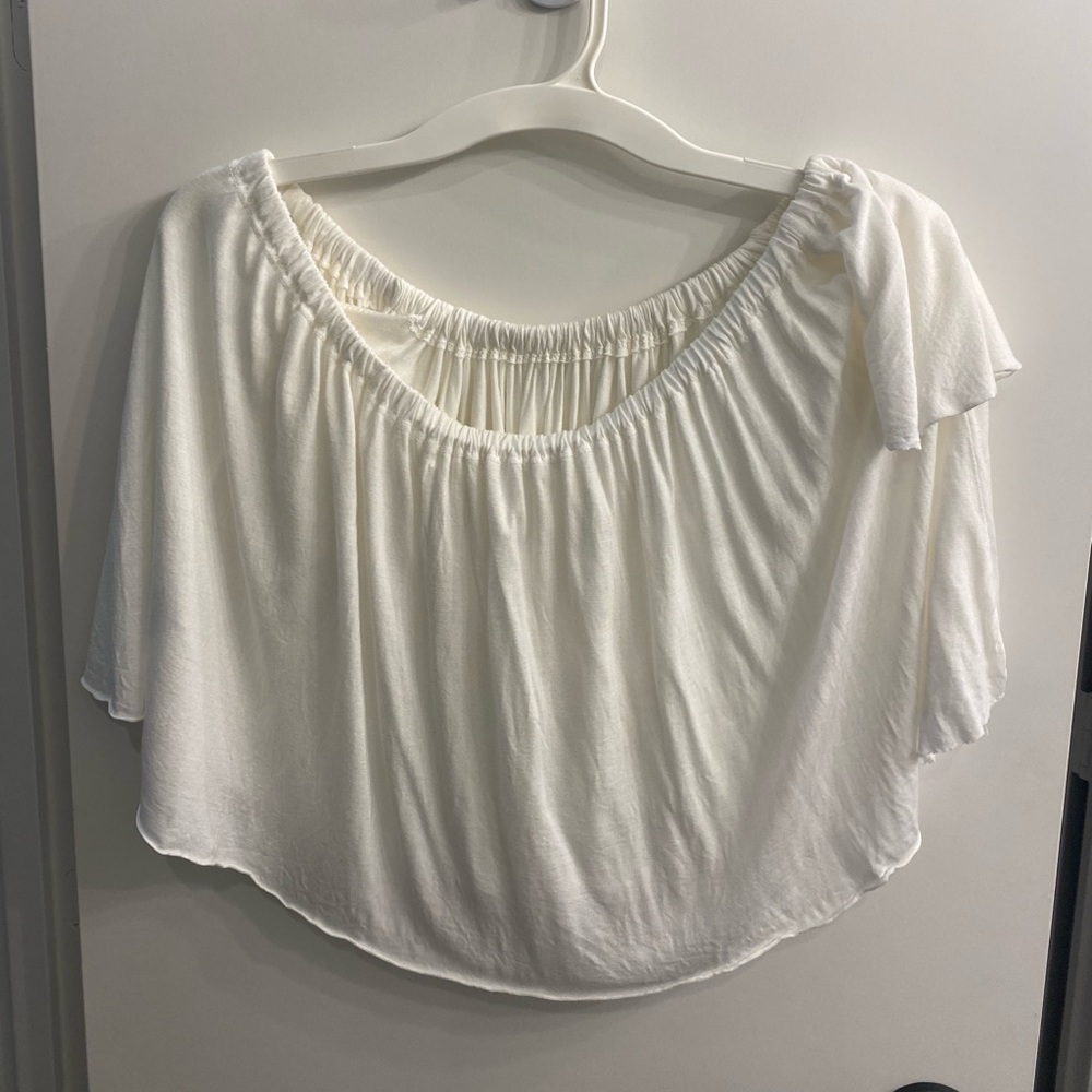 Urban Outfitters White off the shoulder crop top
